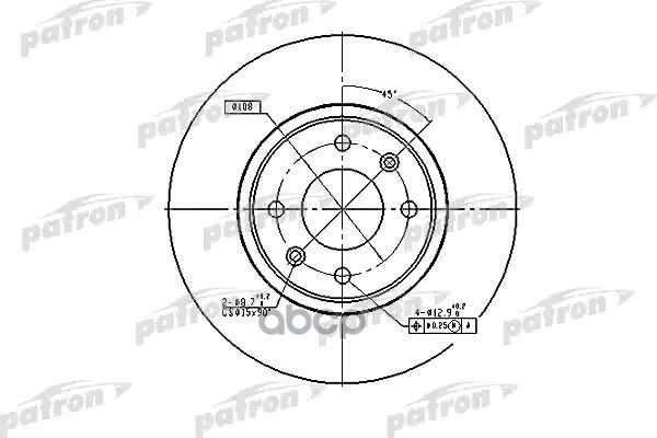 Диск Тормозной Передн Peugeot: 406 95-04, 406 Break 96-04 PATRON арт. PBD2782