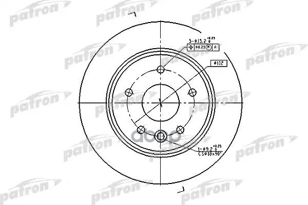 Диск Тормозной Задн Mercedes-Benz: V-Class 96-03, Vito Автобус 96-03, Vito Фургон 97-03 PATRON арт. PBD2794