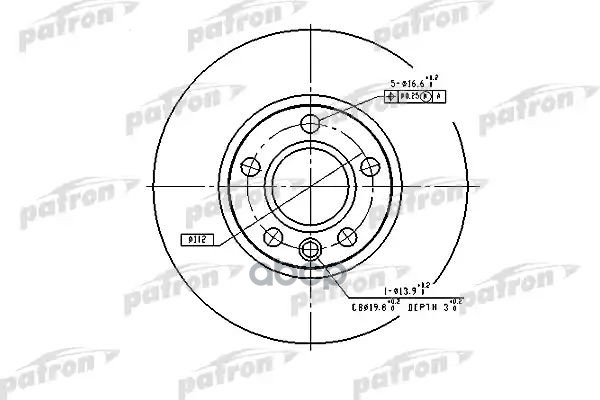 Диск Тормозной Передн Vw: Transporter Iv C Бортовой Платформой 90-03, Transporter Iv Автобус 90-03, Transporter Iv Фургон 90-...