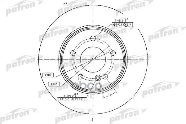 Диск Тормозной Задн Mercedes-Benz: E-Class Универсал 93-96, E-Class Универсал 96-03 PATRON арт. PBD4134