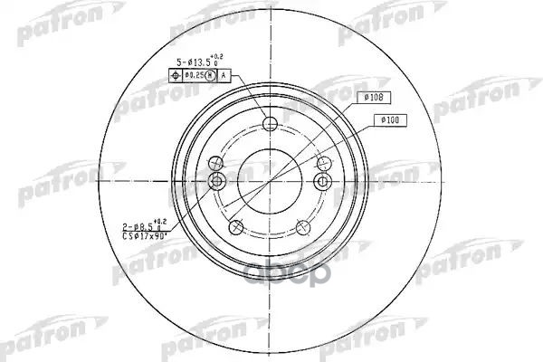 Диск Тормозной Передн Renault:vel Satis 06.02- PATRON арт. PBD4231