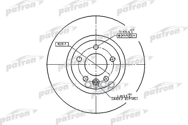 Диск Тормозной Передн Vw:multivan V 04.03-,Transporter V C Бортовой Платформой/Ходовая Часть 04.03-,Transporter V Фургон 04.0...