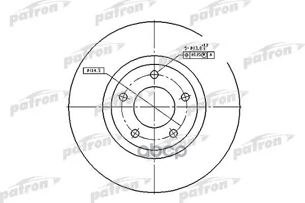 Диск тормозной передн PBD4385 PATRON арт. PBD4385