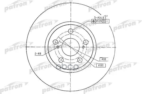Диск тормозной передн PBD4416 PATRON арт. PBD4416