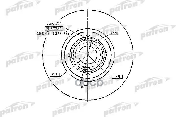 Диск Тормозной Передн Toyota: Corolla 02-, Corolla Седан 04-, Corolla Универсал 04- PATRON арт. PBD9559