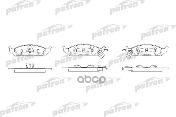 Колодки Тормозные Дисковые Передн Chrysler: Cirrus 94-00, Stratus 95-, Stratus Кабрио 96-01, Dodge: Stratus 95- PATRON арт. P...