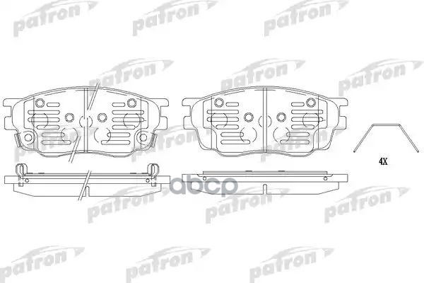 Колодки Тормозные Дисковые Передн Mazda: 6 02-, 6 Hatchback 02- PATRON арт. PBP1707