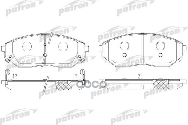 Колодки Тормозные Дисковые Передн Kia: Sorento 02- PATRON арт. PBP1735