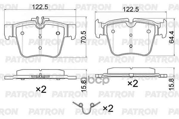 Колодки Тормозные Дисковые Зад. Mercedes-Benz C(W205/S205/A205) / Glc(X253/C253) 13- PATRON арт. PBP226