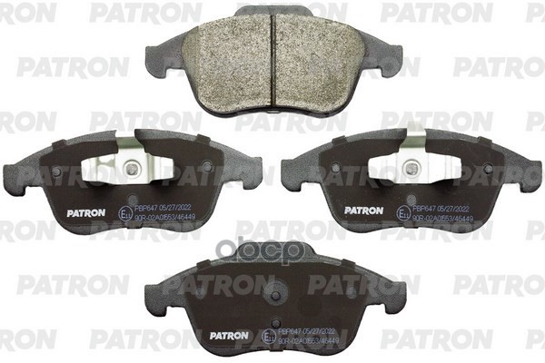 Колодки Тормозные Дисковые Renault Scenic/Grand Scenic Iii 09->, Megane Iii 2.0 09->, Megane Cc 2.0 06.10-> PATRON арт. PBP647