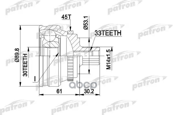 ШРУС PCV1112 (301950) PATRON арт. PCV1112