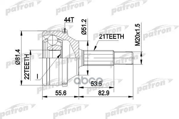 Шрус Наружн К-Кт 21X51.5x22 Abs:44t Renault: Megane Cabriolet 96 - 03, Megane Classic 96 - 03, Megane Grandtour 99 - 03, Mega...