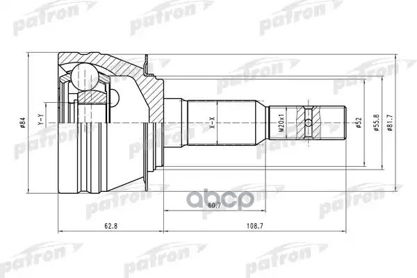 ШРУС наружн к-кт PCV1311 PATRON арт. PCV1311