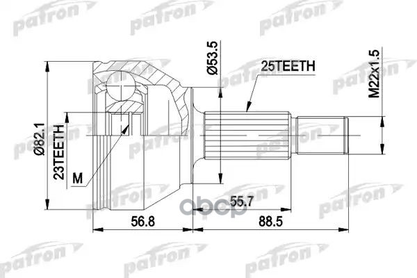 Шрус Pcv1354 (303332) PATRON арт. PCV1354