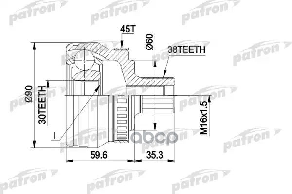 ШРУС наружн компл. PCV1377 PATRON арт. PCV1377