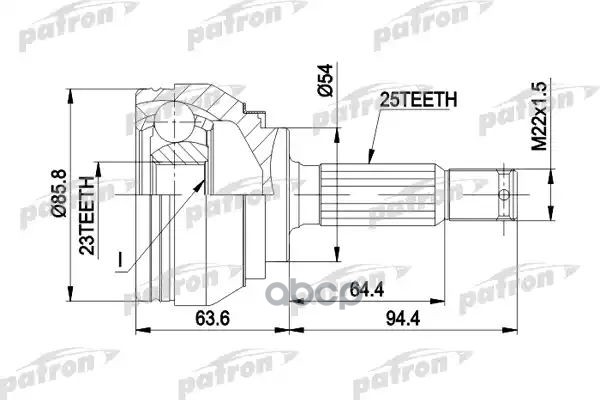 Шрус Pcv1404 (303394) PATRON арт. PCV1404