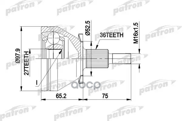 Шрус Наружн К-Кт 36X53x27 Audi: A3 98-, Tt 98-, Tt Roadster 99-, Seat: Leon 99-, Toledo Ii 00-06, Skoda: Octavia 03-, Vw: Bor...