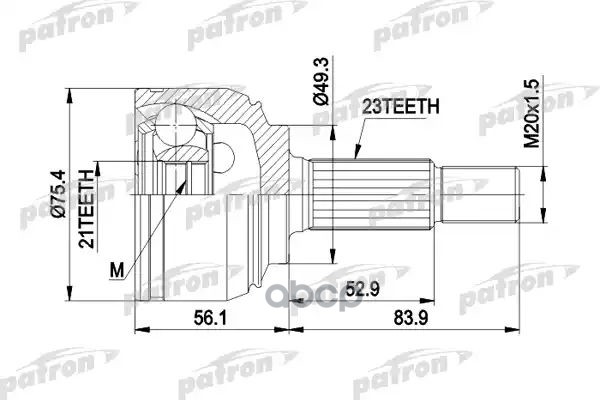 Шрус Наружн К-Кт 23X49x21 Nissan: Micra 03 - PATRON арт. PCV1442