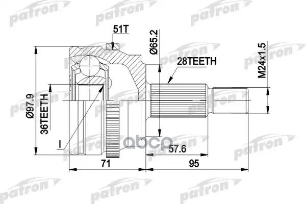 Шрус Наружн К-Кт Nissan: Interstar Автобус 02 -, Interstar Фургон 02 -, Opel: Movano Combi 98 -, Movano C Бортовой Платформой...