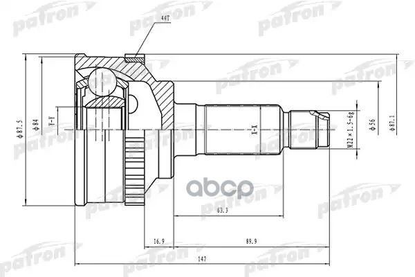 Шрус Наружный С Кольцом Abs 32X56x28 Abs:44t Mazda 626 Ge Usa 91-97 PATRON арт. PCV1464