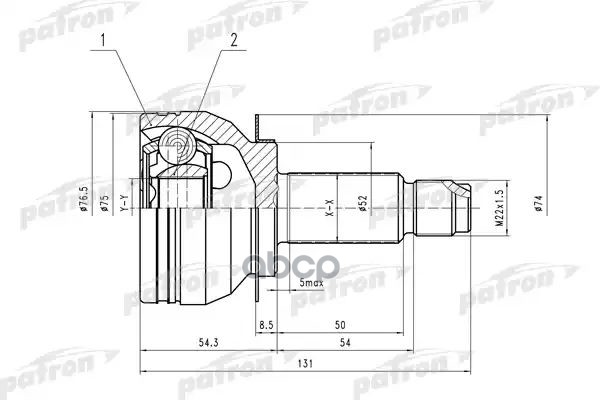 Шрус Наружн К-Кт [A:27, B:30] Subaru: Legacy Iv 03- PATRON арт. PCV4042