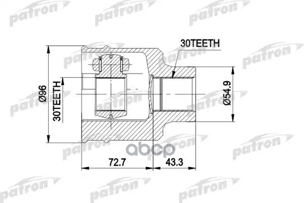 Шрус Внутр К-Кт [Без Пыльника!] [A:30, B:30, D:96] Mercedes-Benz: 100 Автобус 88-96, 100 Фургон 88-96 (Не Для Полуоси С Трипо...