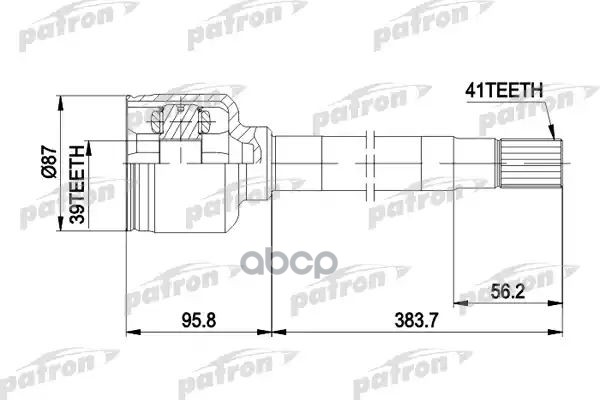 Шрус Внутр К-Кт [A:41, B:39, D:87] Citroen: Jumper Бортовой 94-02, Jumper Автобус 94-02, Jumper Фургон 94-02, Fiat: Ducato Бо...
