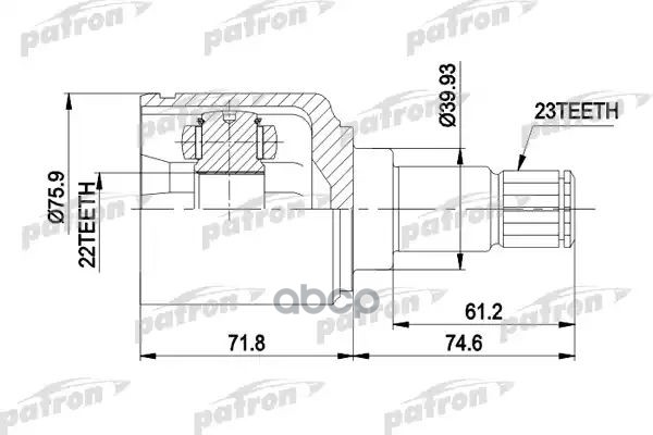 Шрус Внутр К-Кт Ford: Escort 91 Express 90-94, Escort V 90-92, Escort V Кабрио 90-92, Escort V Универсал 90-92, Escort Vi 92-...