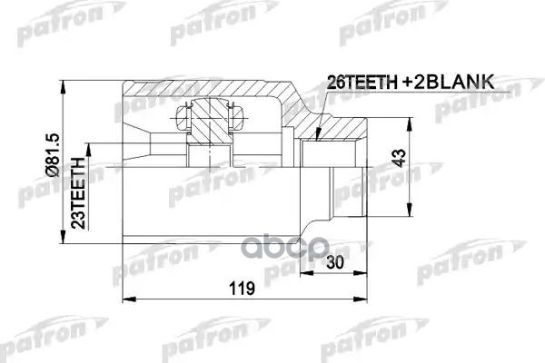 ШРУС внутр прав компл. PCV8301 PATRON арт. PCV8301