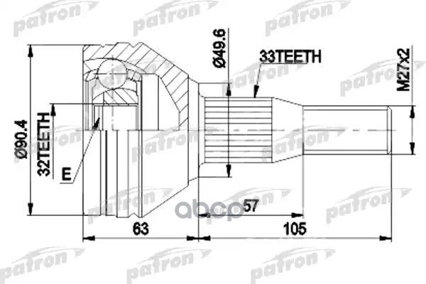 Шрус Наружн К-Кт 33X49,6X32 Empi 87-9838, Pontiac: Trans Sport 92-04 Chevrolet: Lumina Apv 92-04 Buick: Le Sabre 92-04 PATRON...