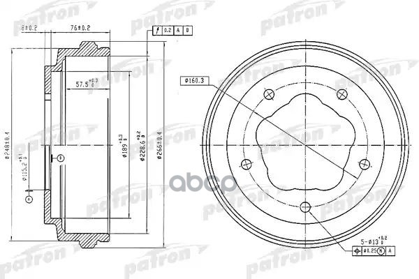 Барабан Тормозной Задн Ford: P 100 Ii 87-, Transit C Бортовой Платформой 85-92, Transit Автобус 85-92, Transit Фургон 85-92 P...