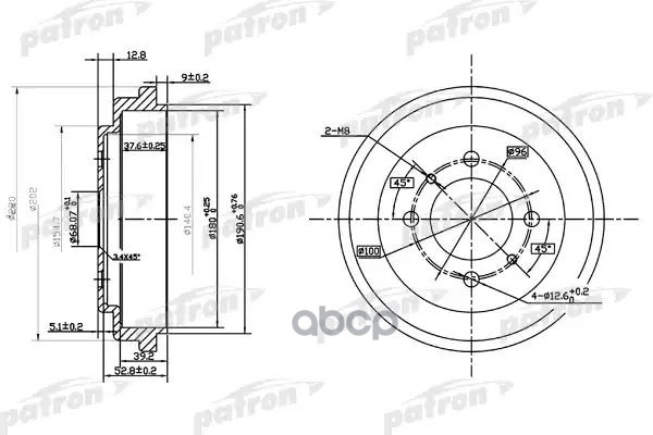 Барабан Тормозной Задн Nissan: 100 Nx 90-94, Almera I 95-00, Almera I Hatchback 95-00, Sunny Iii 90-95, Sunny Iii Hatchback 9...
