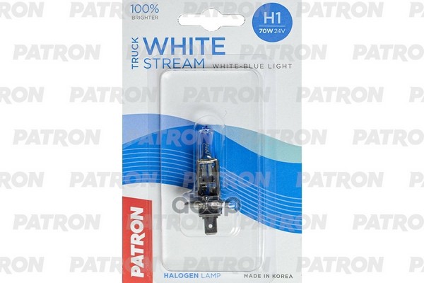 Лампа Галогенная Блистер 1Шт H1 24V 70W 3800K P14.5s Truck White Stream (+100% Яркости, Яркий Белый Свет, +50М Светового Пото...