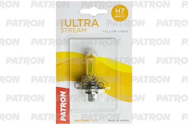 Лампа Галогенная Блистер 1Шт H7 12V 55W 2800K Px26d Fog Ultra Stream (Желтый Свет, Отличная Видимость В Любую Погоду) Сделано...