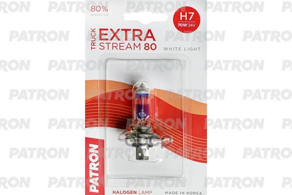 Лампа Галогенная Блистер 1Шт H7 24V 70W 3500K Px26d Truck Extra Stream 80 (+80% Яркости, Белый Свет, +40М Светового Потока) С...