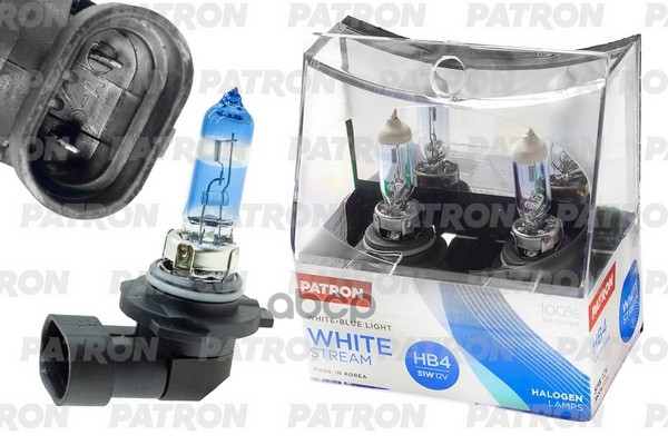 Комплект Галогенных Ламп Коробка 2Шт Hb4 12V 51W 3800K P22d White Stream (+100% Яркости, Яркий Белый Свет, +50М Светового Пот...