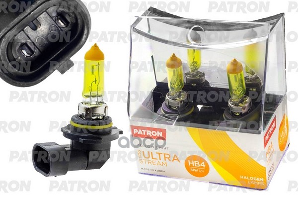 Комплект Галогенных Ламп Коробка 2Шт Hb4 12V 51W 2800K P22d Fog Ultra Stream (Желтый Свет, Отличная Видимость В Любую Погоду)...