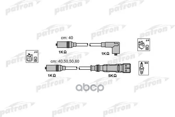 Комплект Проводов Зажигания Abm3p Audi: 80 78-86, 80 86-91, 80 91-94, 80 Avant 92-96, Cabriolet 93-98, Coupe 86-88, Coupe 89-...