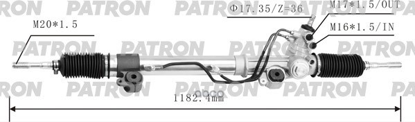 Рейка рулевая гидравлическая TOYOTA  LAND CRUISER 100 1998-07 PSG3188 PATRON арт. PSG3188