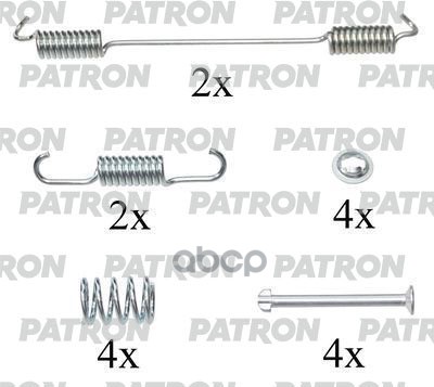 Комплект Монтажный Тормозных Колодок Барабанных Fiat: Doblo 01-, Doblo Cargo 01- PATRON арт. PSRK0099