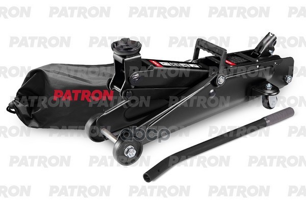 Домкрат Подкатной 2 Т, Гидравлический (H Min 130 Мм, H Max 385 Мм), Без Накладки, Упаковка - Картон + Чехол Для Хранения PATR...