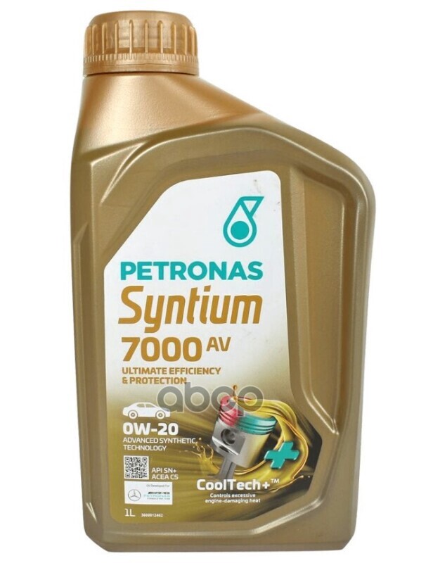 PETRONAS Масло моторное 70410E18EU PETRONAS SYNTIUM 7000 AV синт.0W20, 1л/20, API SN+, ACEA C 5, шт 70410E18EU