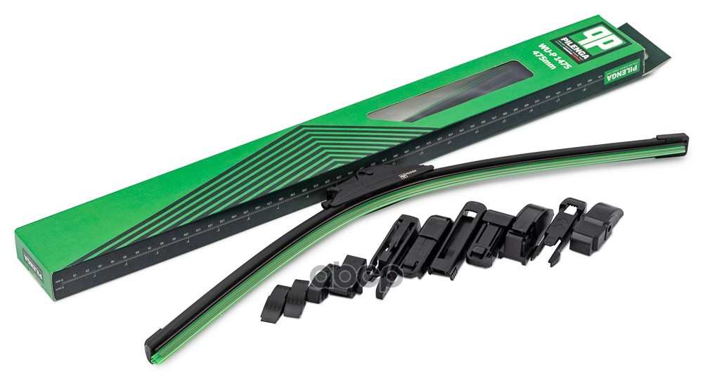 PILENGA Щетка стеклоочистителя универсальная бескаркасная 475mm 11 адаптеров Универсальные PILENGA арт. wu-p1475