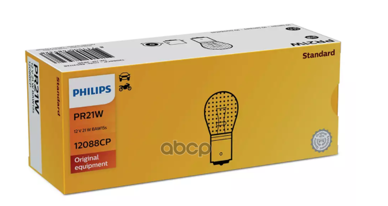 Лампа 12V PR21W 21W PHILIPS Vision 1 шт. картон 12088CP Philips арт. 12088CP