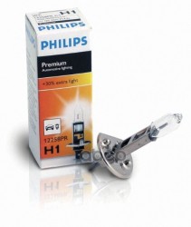 Лампа галогеновая головного света H1 P14.5s 3200K Vision 12V 55W Картон 1 шт Philips арт. 12258PRC1