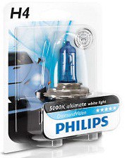 Лампа Philips H4 Diamond Vision 55WP43t-37 (blister - 1 шт.) Philips арт. 12342dvb1