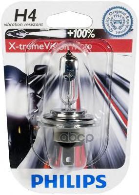 Лампа H4 (60/55W) P43t-38 X-Treme Vision +100% 12V 12342Xv Bw 36229930 Philips арт. 12342XVBW