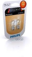 Комплект Ламп Накаливания Блистер 2Шт T4w 12V 4W Ba9s Philips арт. 12929B2