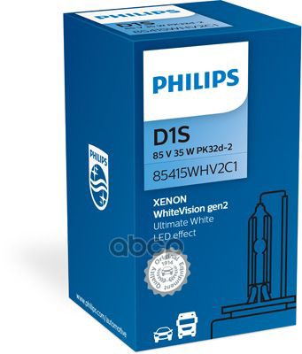 Лампа ксеноновая головного света D1S PK32d-2 5000K White Vision 85V 35W Картон 1шт Philips арт. 85415WHV2C1