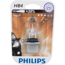 Лампа галогеновая головного света HB4 P22d 3200K Vision 12V 55W Блистер 1 шт Philips арт. 9006PRB1